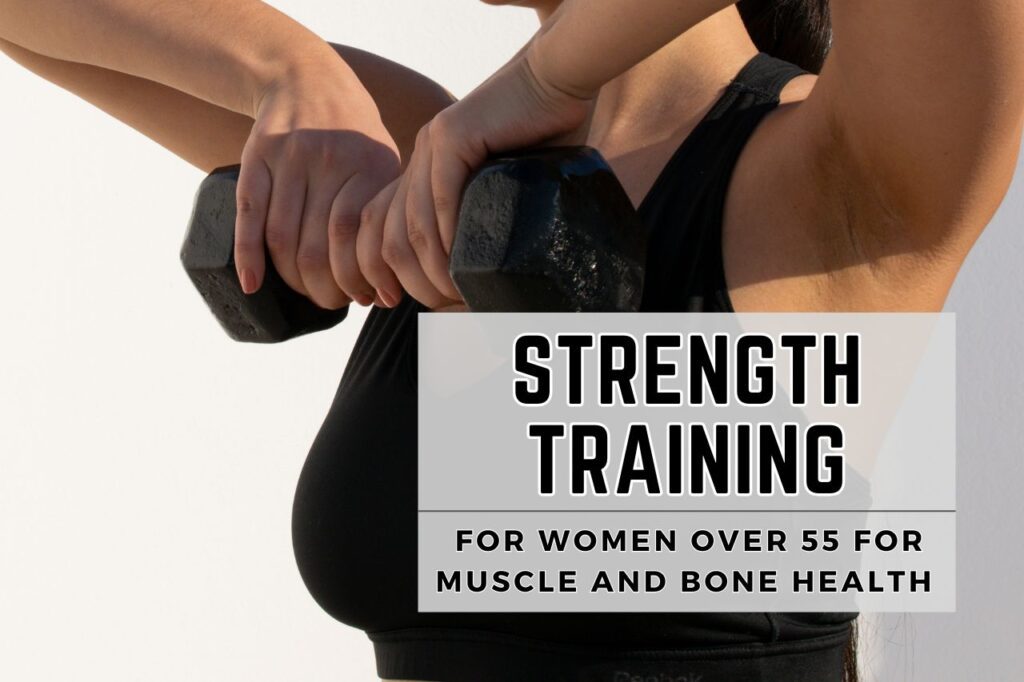 Woman over 55 doing strength training