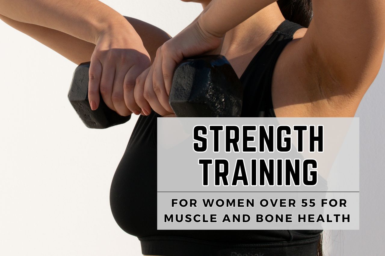 Woman over 55 doing strength training